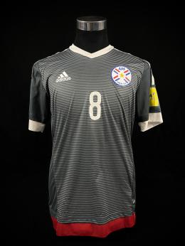 65   -  LUCAS BARRIOS #8 | 2018 WC QUALY PARAGUAY | GAME WORN vs CHILE