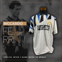 9   -  RICCARDO FERRI #5  | 1991/92 INTER | GAME WORN vs GENOA