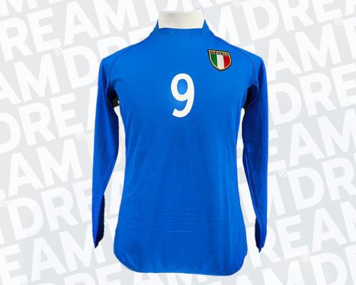 1   -  FILIPPO INZAGUI #9 | 2002  FRIENDLY ITALY | GAME WORN vs URUGUAY