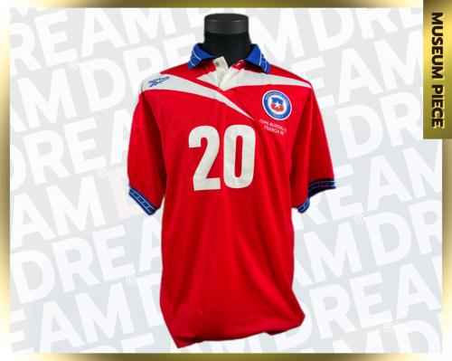 24   -  FABIAN ESTAY'S COLLECTION | 1998 WORLD CUP CHILE | GAME WORN vs ITALY | MUSEUM PIECE