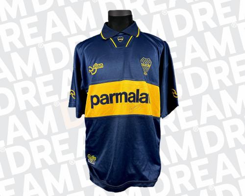 16   -  CLAUDIO CANIGGIA #11 | 1995 BOCA JUNIORS | GAME WORN vs S. KOREA | SIGNED MATCH WORN 