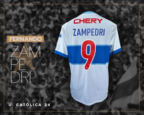 1   -  FERNANDO ZAMPEDRI #9 | 2024 U. CATOLICA | CAMISETA MATCH WORN  + AUTOGRAPH EXPERIENCE