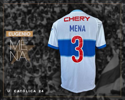 2   -  EUGENIO MENA #3 | 2024 U. CATOLICA | CAMISETA MATCH WORN + AUTOGRAPH EXPERIENCE