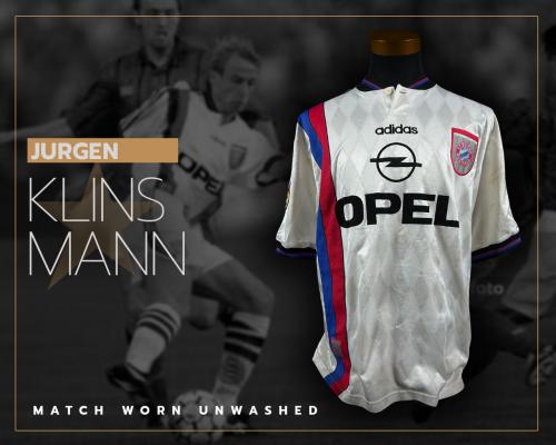 16   -  JURGEN KLINSMANN #18 | 1996/98 B.MUNCHEN | MATCH WORN | UNWASHED