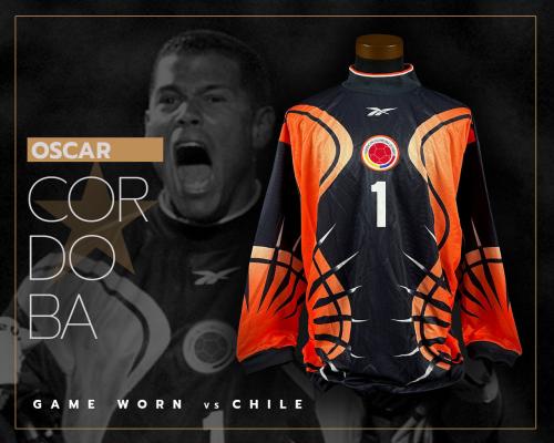 13   -  OSCAR CORDOBA #1 | 2000 WCQ COLOMBIA | GAME WORN VS CHILE | SWAPPED