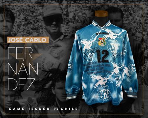 15   -  JOSÉ CARLO FERNÁNDEZ #12 | 1997 WCQ BOLIVIA | GAME ISSUED VS CHILE | SWAPPED