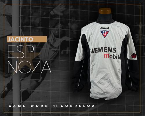 19   -  JACINTO ESPINOZA #1 | 2004 LIGA DEPORTIVA UNIVERSITARIA | GAME WORN VS COBRELOA | SWAPPED