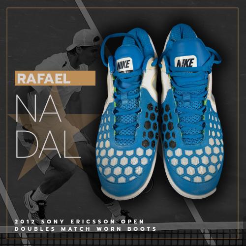 10   -  RAFAEL NADAL | 2012 SONY ERICSSON OPEN | DOUBLES MATCH WORN BOOTS | ONLY 2 MATCHES