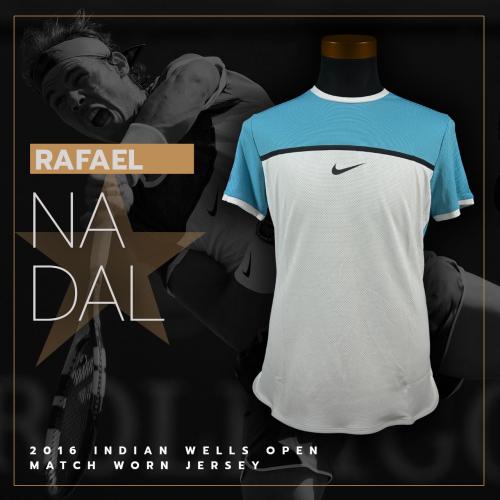 7   -  RAFAEL NADAL | 2016 MASTERS INDIAN WELLS | MATCH WORN JERSEY 