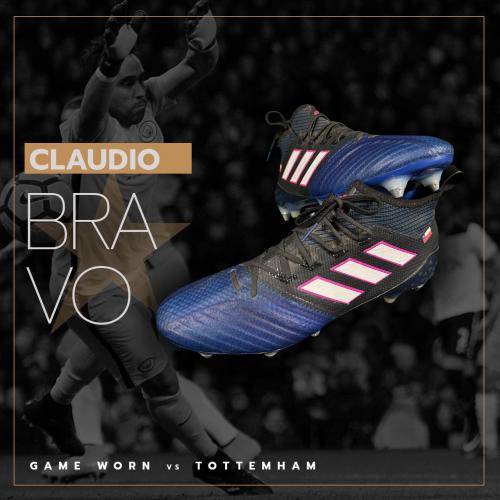 17   -  CLAUDIO BRAVO #1 | 2016/17 MANCHESTER CITY | GAME WORN BOOTS | ONLY WORN IN 2 GAMES 