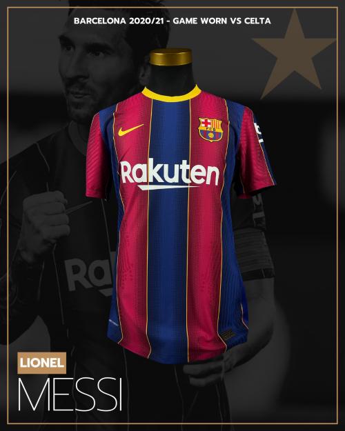 100   -  LIONEL MESSI #10 | 2020/21 BARCELONA | GAME WORN vs CELTA | JERSEY + SOCKS | PHOTOMATCHED