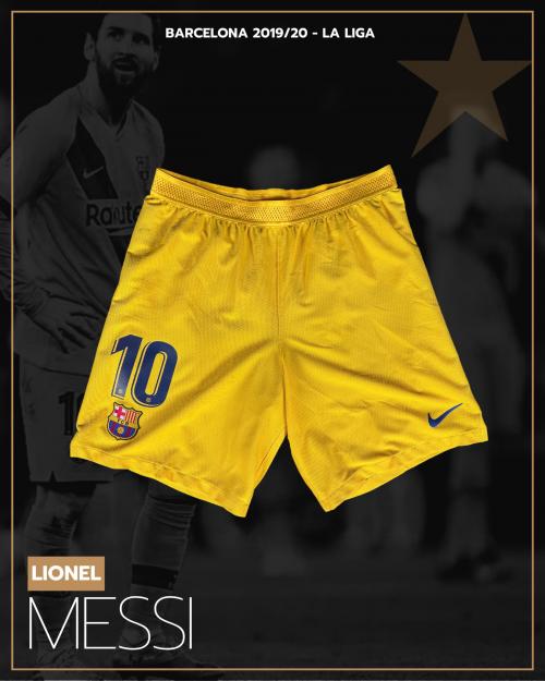 102   -  LIONEL MESSI #10 | 2019/20 BARCELONA  | MATCH WORN SHORT