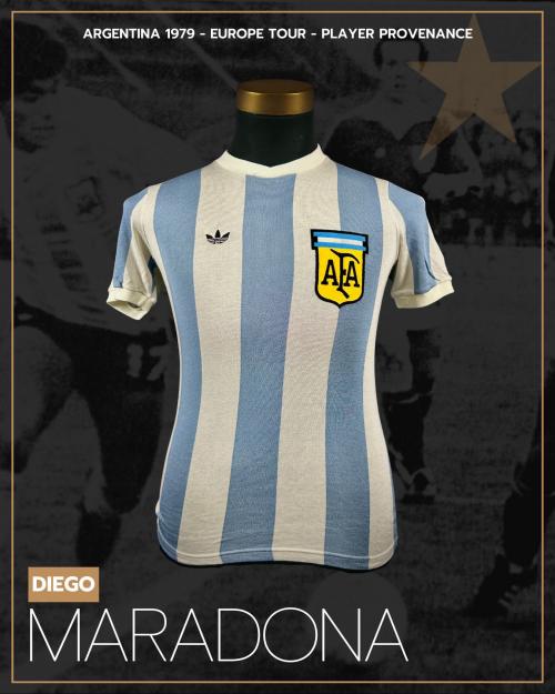 109   -  DIEGO MARADONA #17 | 1979 ARGENTINA EUROPE TOUR | AMAZING PROVENANCE | MUSEUM PIECE