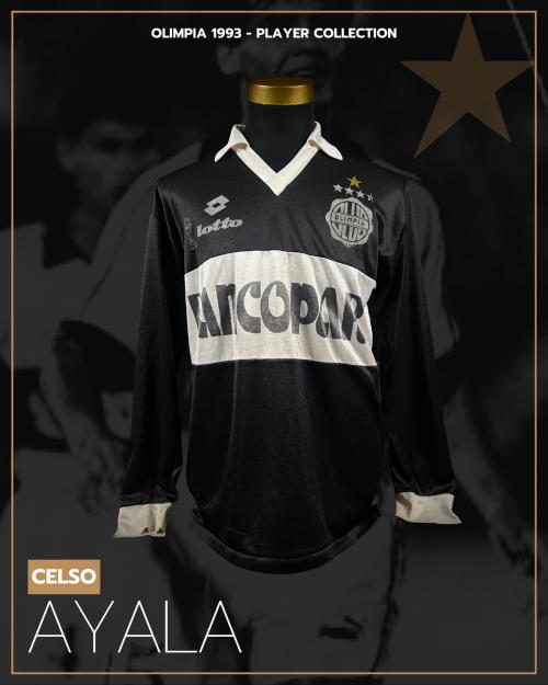 113   -  CELSO AYALA #3 | 1993 OLIMPIA LIBERTADORES | GAME WORN vs NACIONAL | PLAYER COLLECTION