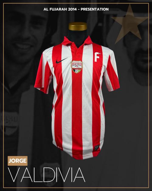 115   -  JORGE VALDIVIA #10 | 2014 FUJAIRAH SC | PRESS CONFERENCE ISSUED | PROVENANCE