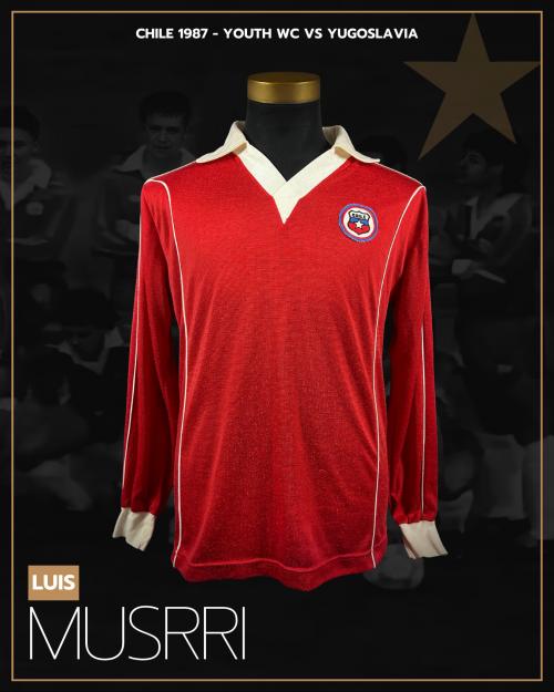 118   -  LUIS MUSRRI #6 | 1987 CHILE U-20 WORLD CUP | GAME WORN vs YUGOSLAVIA