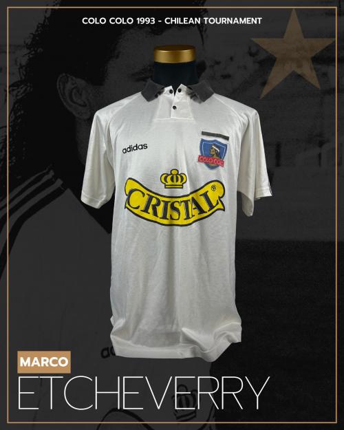 129   -  MARCO ETCHEVERRY #10 | 1993 COLO COLO | MATCH WORN