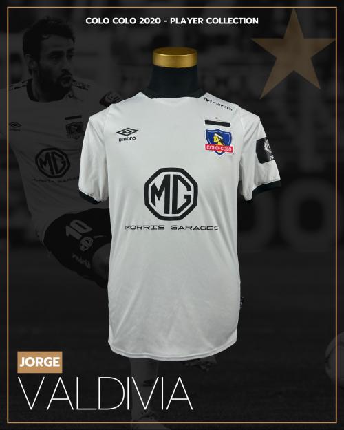 135   -  JORGE VALDIVIA #10 | 2020 COLO COLO | MATCH WORN |UNWASHED | PROVENANCE