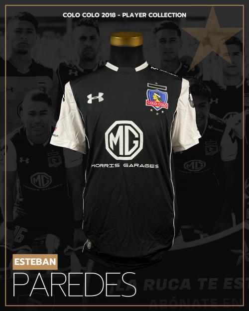 144   -  ESTEBAN PAREDES #7 | 2018 COLO COLO | MATCH WORN | PLAYER COLLECTION 