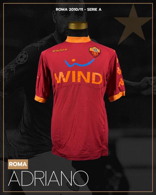 15   -  ADRIANO #8 | 2010/11 ROMA | MATCH WORN  | SWAPPED