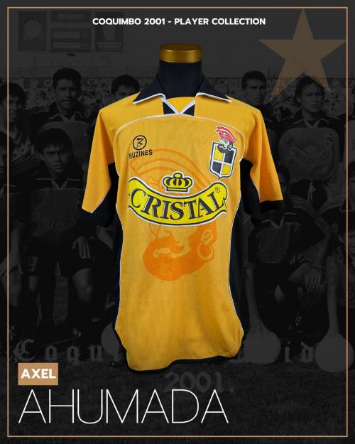 170   -  AXEL AHUMADA #9 | 2001 COQUIMBO | GAME WORN vs COLO-COLO | SWAPPED | PLAYER COLLECTION