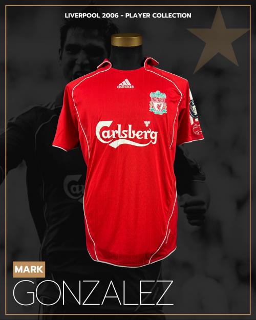 18   -  MARK GONZALEZ #11 | 2006 LIVERPOOL UCL | GAME WORN VS MACCABI HAIFA | SWAPPED | PLAYER COLLECTION
