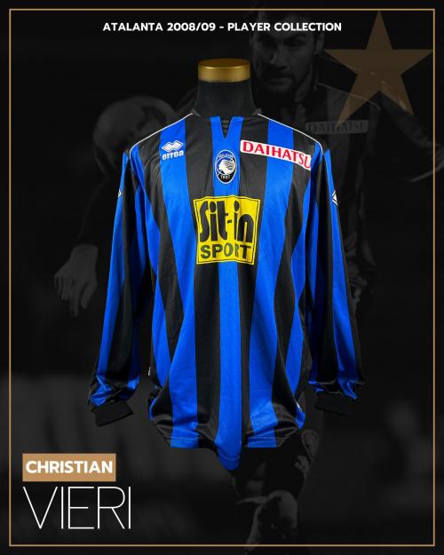 2   -  CHRISTIAN VIERI #32 | 2008/09 ATALANTA | MATCH WORN | GIFTED | PLAYER COLLECTION