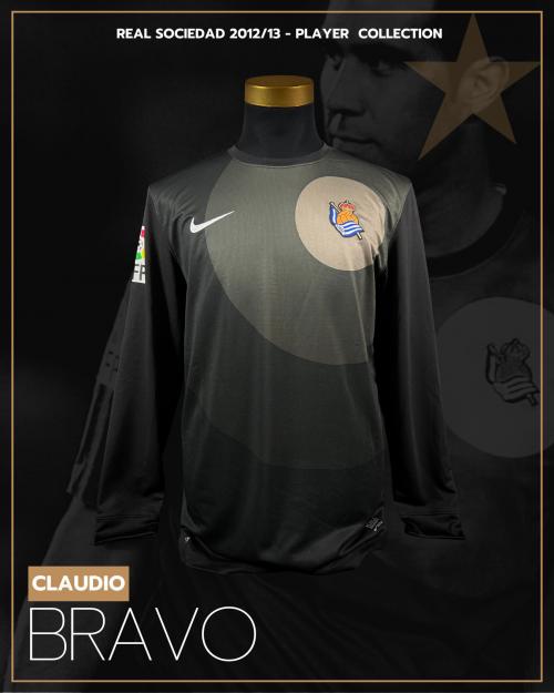 27   -  CLAUDIO BRAVO #1 | 2012/13 REAL SOCIEDAD |GAME WORN vs PARMA | SWAPPED | PLAYER COLLECTION