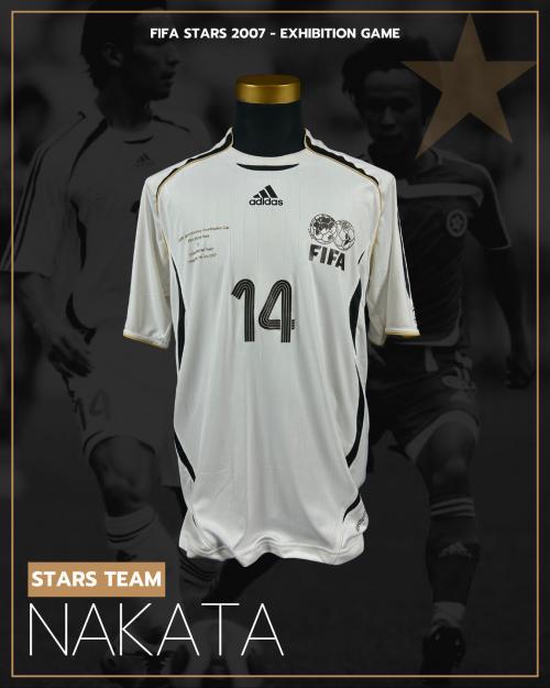 36   -  HIDETOSHI NAKATA #14 | 2007 WORLD STARS | MATCH ISSUED vs CHINA | PROVENANCE
