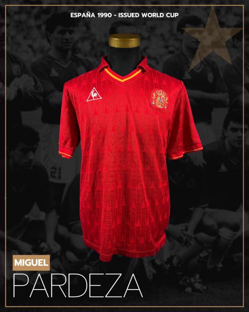 38   -  MIGUEL PARDEZA #7 | 1990 SPAIN WORLD CUP | GAME ISSUED vs URUGUAY | PLAYER COLLECTION