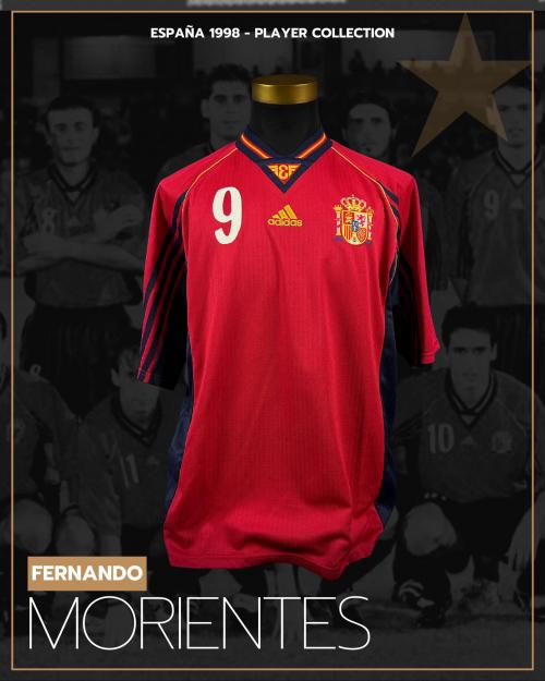 54   -  FERNANDO MORIENTES #9 | 1998 SPAIN | MATCH WORN |  PLAYER COLLECTION 