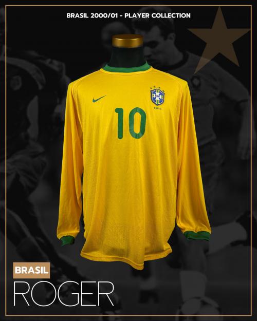 61   -  ROGER #10 | 2000/01 BRAZIL FRIENDLY PRE OLYMPICS | GAME WORN vs CHILE | SWAPPED | PLAYER COLLECTION