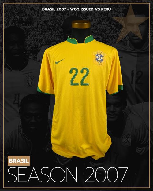 63   -  BRASIL #22 | 2007 WCQ | GAME ISSUED vs PERU | PLAYER COLLECTION