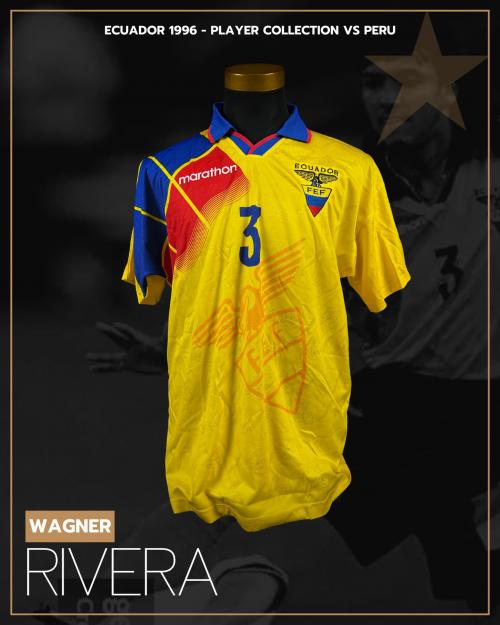 64   -  WAGNER RIVERA  #3 | 1996 ECUADOR WCQ | GAME WORN vs PERU | SWAPPED | PLAYER COLLECTION