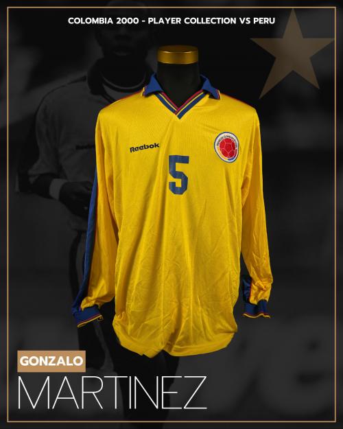 65   -  GONZALO MARTINEZ #5 | 2000 COLOMBIA GOLDEN CUP | GAME WORN vs PERU | SWAPPED | PLAYER COLLECTION