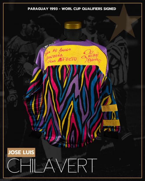 66   -  JOSÉ LUIS CHILAVERT #1 | 1993 PARAGUAY WCQ | MATCH WORN | SIGNED