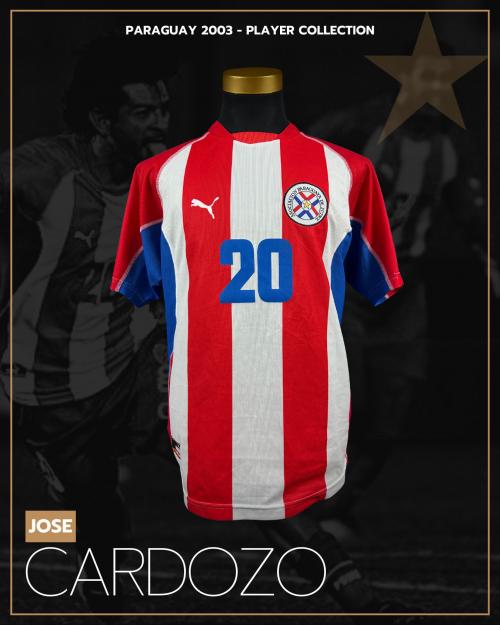 68   -  JOSE SATURNINO CARDOZO #20 | 2003 PARAGUAY WCQ | GAME WORN vs CHILE | SWAPPED | PLAYER COLLECTION