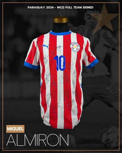69   -  MIGUEL  ALMIRÓN #10 | 2024 PARAGUAY WCQ  | MATCH ISSUED | FULL TEAM SIGNED