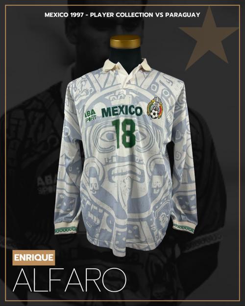 74   -  ENRIQUE ALFARO #18 | 1997 MEXICO US CUP | GAME WORN vs PARAGUAY | SWAPPED | PLAYER COLLECTION