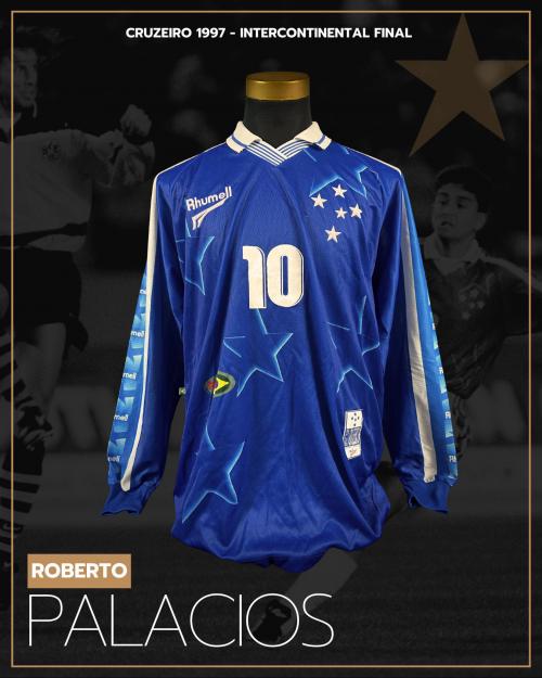 80   -  ROBERTO PALACIOS #10 | 1997 CRUZEIRO INTERCONTINENTAL CUP | GAME WORN vs BORUSSIA | PLAYER COLLECTION