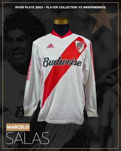 91   -  MARCELO SALAS #11 | 2003 RIVER PLATE | GAME WORN VS INDEPENDIENTE | SWAPPED | PLAYER COLLECTION