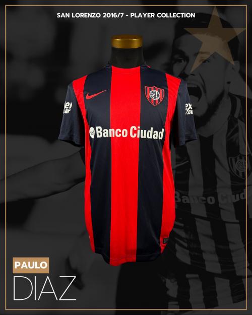 95   -  PAULO DIAZ #17 | 2016/17 SAN LORENZO | MATCH WORN | PLAYER COLLECTION