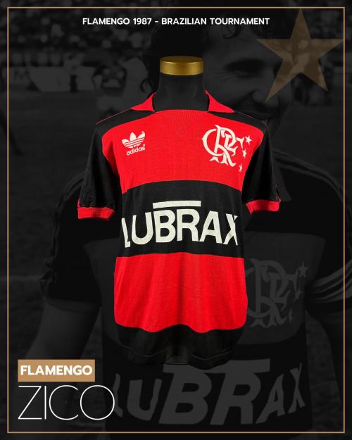97   -  ZICO #10 | FLAMENGO 1985/86 | MATCH WORN 