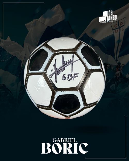 19   -  BALÓN OFICIAL CALENTAMIENTO | 2025 UC ADIOS CAPITANES | FIRMADO POR PRESIDENTE GABRIEL BORIC