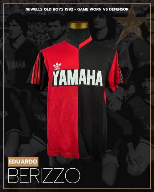 102   -  EDUARDO BERIZZO #3 | 1992 NEWELL'S OLD BOYS LIBERTADORES | GAME WORN vs DEFENSOR  | SWAPPED | PLAYER COLLECTION