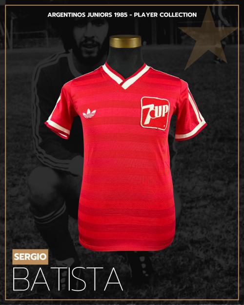 105   -  SERGIO BATISTA #5 | 1985 ARGENTINOS JRS LIBERTADORES | GAME WORN vs BLOOMING | SWAPPED | PLAYER COLLECTION