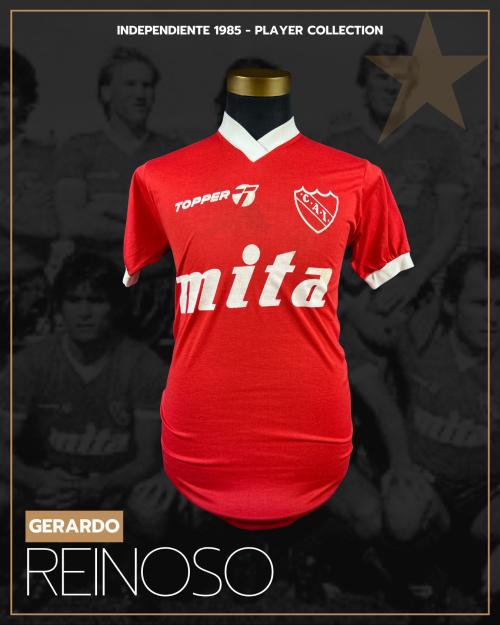 107   -  GERARDO REINOSO #16 | 1985 INDEPENDIENTE LIBERTADORES | GAME WORN vs BLOOMING | SWAPPED | PLAYER COLLECTION
