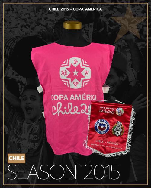 131   -  CHILE  | 2005 AMERICA CUP | SIGNED PENNNAT +  MATCH WORN BIP