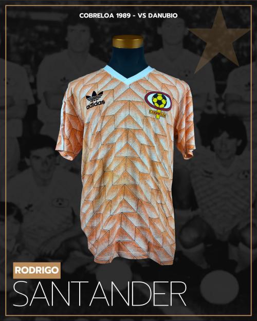 135   -  RODRIGO SANTANDER #23 | 1989 COBRELOA LIBERTADORES | GAME WORN  vs DANUBIO | SWAPPED | PLAYER COLLECTION