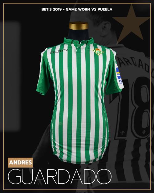 19   -  ANDRES GUARDADO  #18 | 2019 BETIS | GAME WORNS vs PUEBLA  | PLAYER COLLECTION
